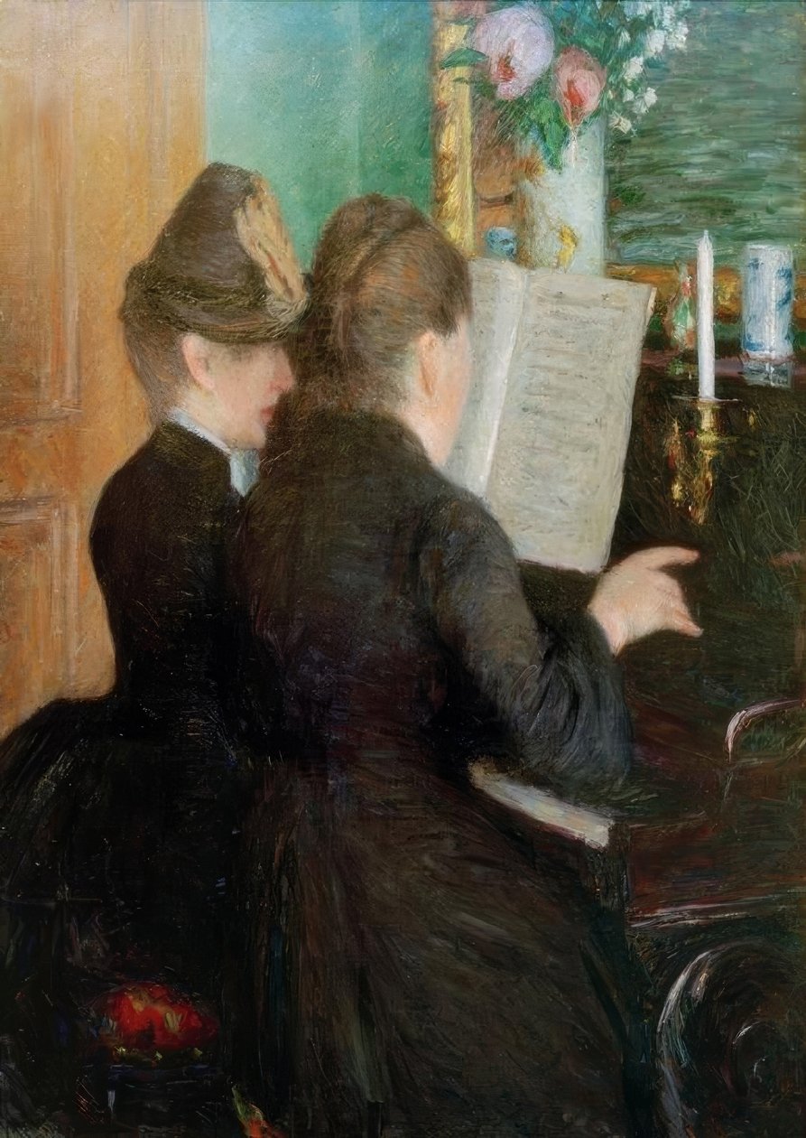 A lição de piano de Gustave Caillebotte