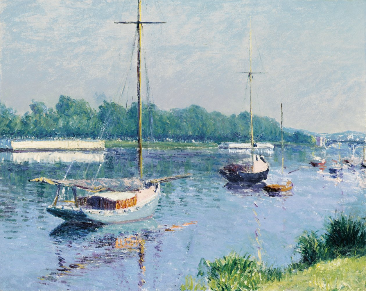 Lago Argenteuil; Bacia de Argenteuil, c.1882 de Gustave Caillebotte