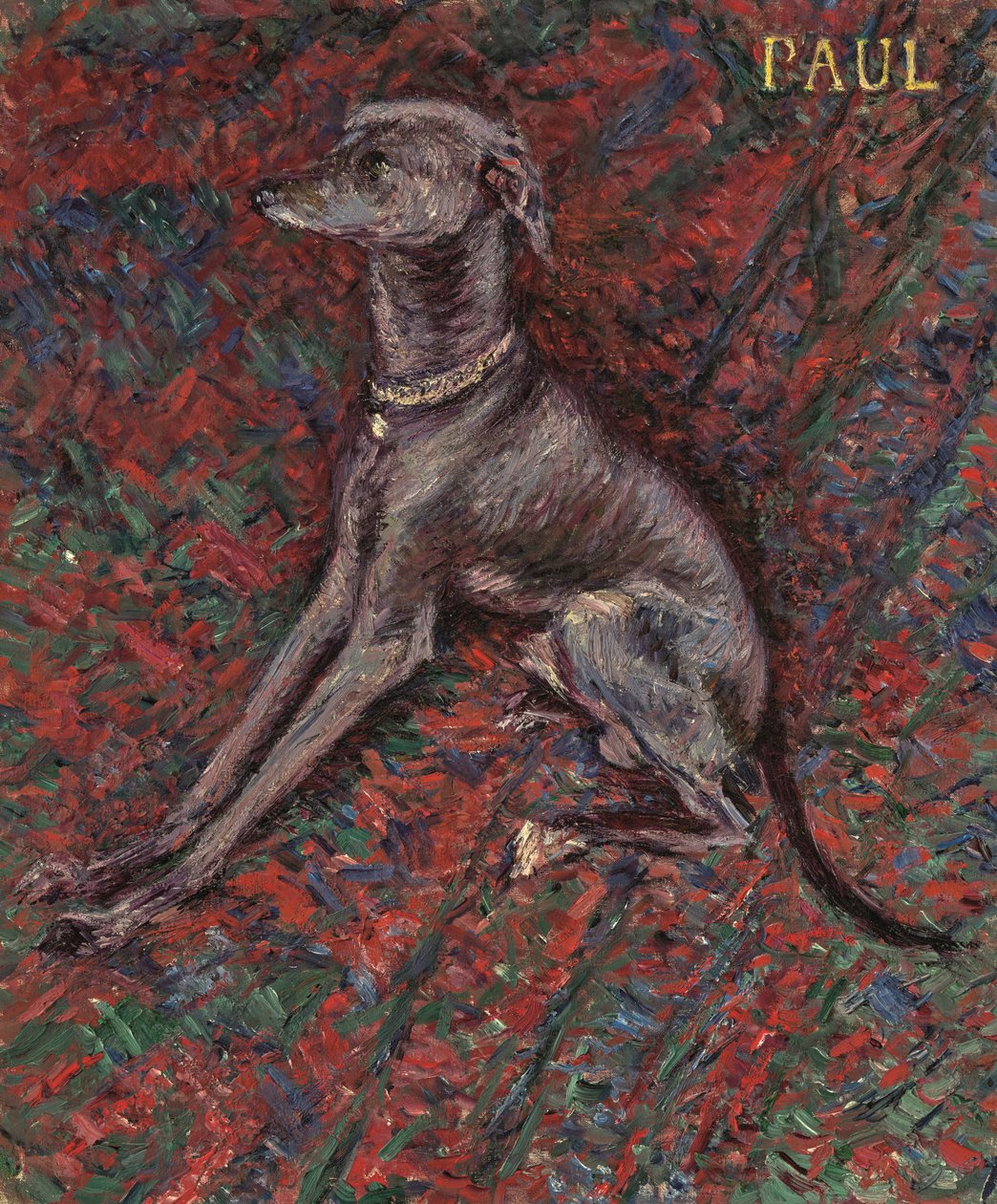 O cão "Paul", c. 1886 (óleo sobre tela) de Gustave Caillebotte