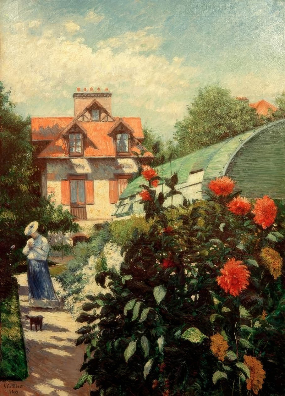 O jardim, Petit Gennevilliers (As dálias, jardim Peti de Gustave Caillebotte