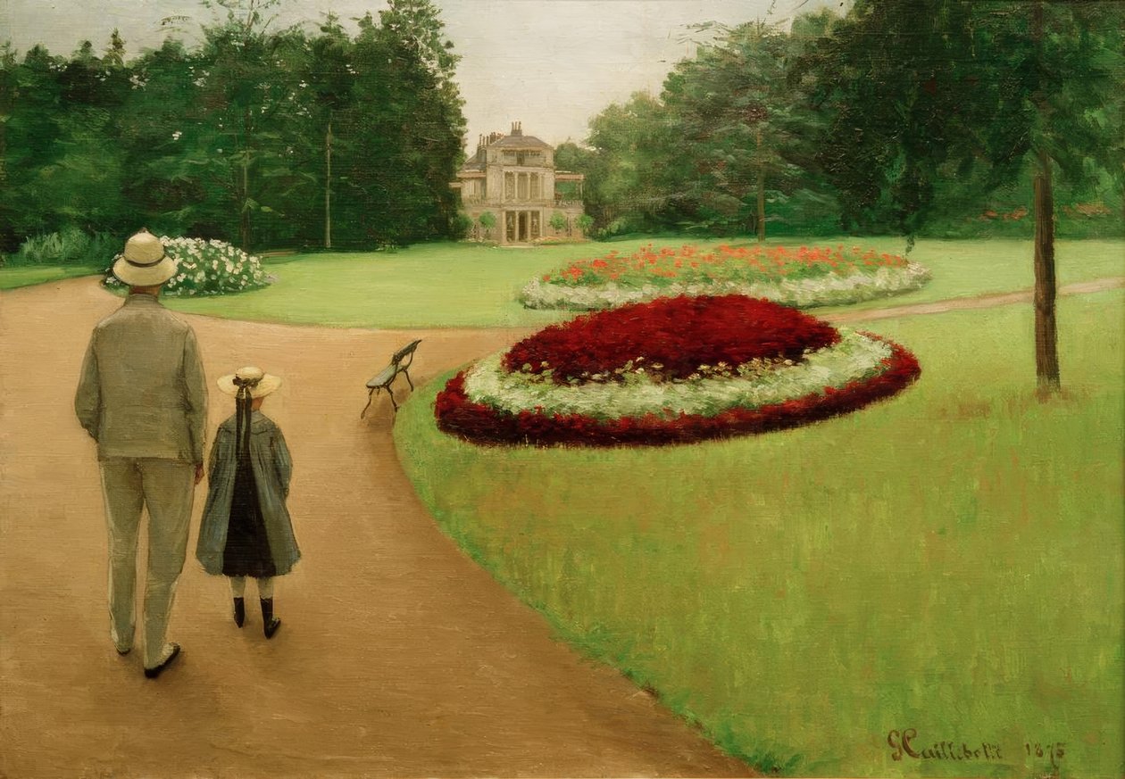 O parque da propriedade em Yerres de Gustave Caillebotte