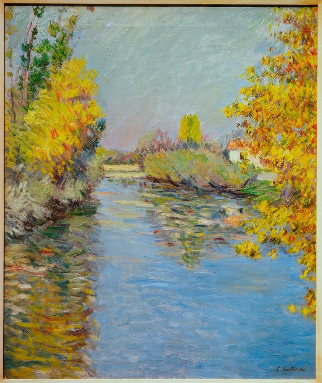 O pequeno braço do Sena, efeito do autone de Gustave Caillebotte