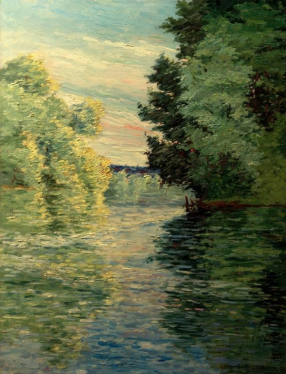 O pequeno braço do Sena perto de Argenteuil de Gustave Caillebotte