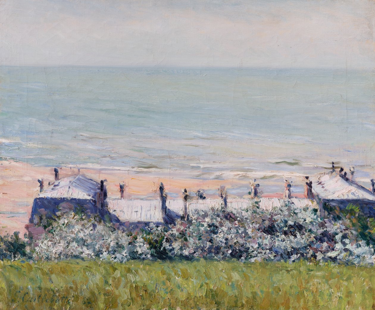 Os telhados do Hôtel des Roches Noires, Trouville de Gustave Caillebotte
