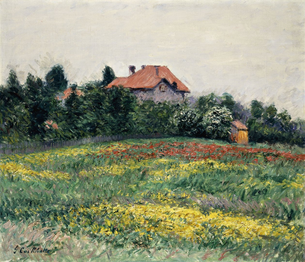 Campo da Normandia; Paisagem na Normandia, 1884 de Gustave Caillebotte