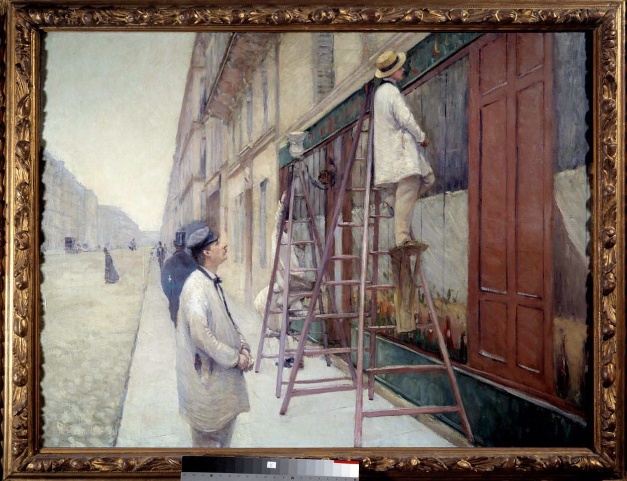 Pintores em construção em 1877. Pintura de Gustave Caillebotte de Gustave Caillebotte