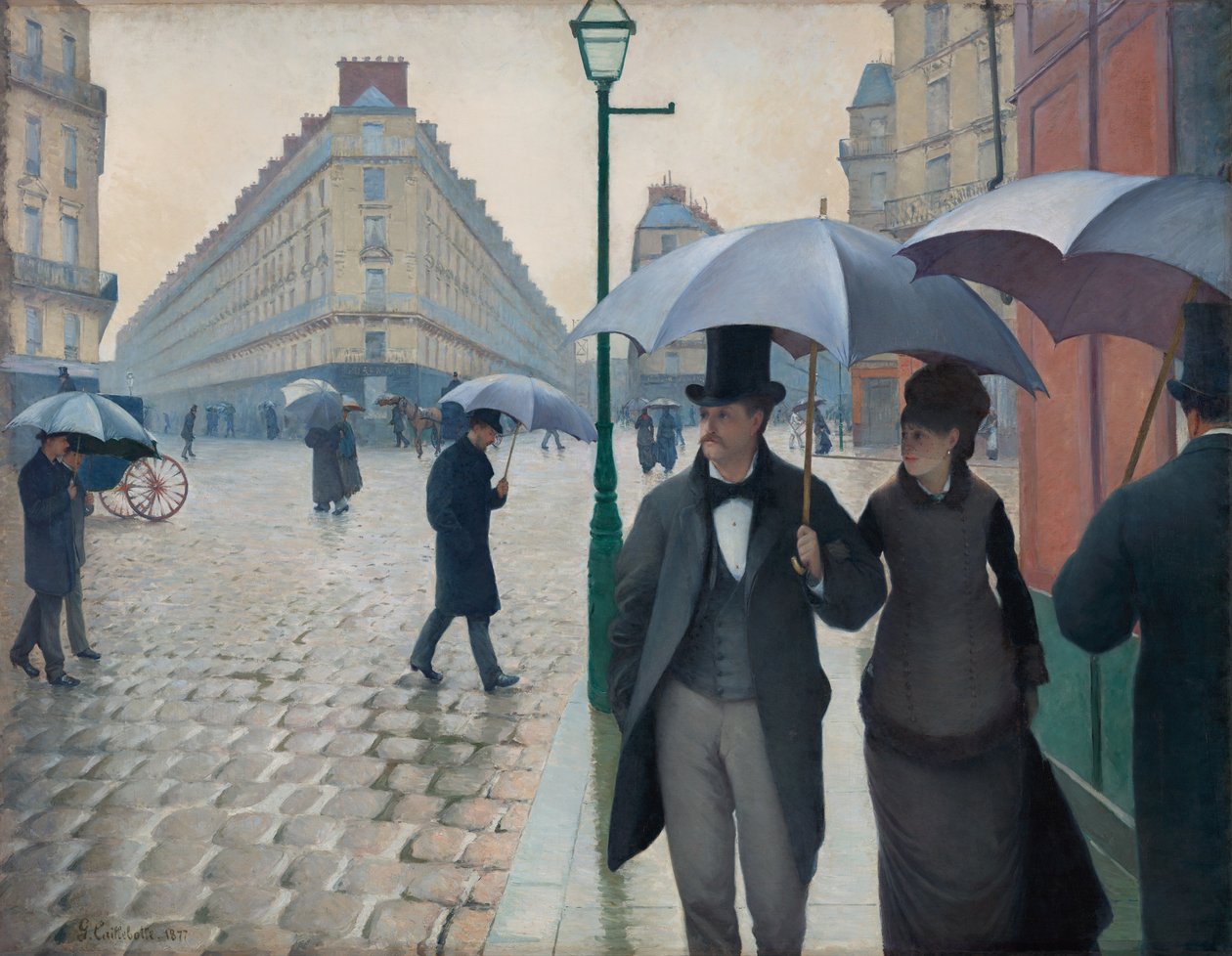 Rua Paris; dia de chuva de Gustave Caillebotte