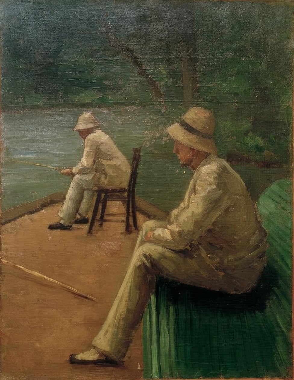 Pescadores nas margens do Yerres de Gustave Caillebotte