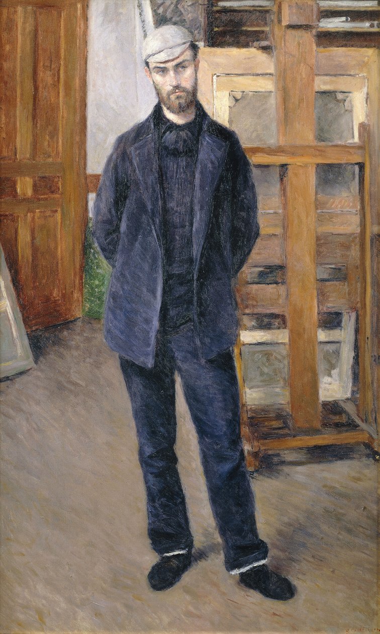 Retrato de Pierre Rabot, De Corpo Inteiro; Retrato de Pierre Rabot; in Foot, 1893 de Gustave Caillebotte