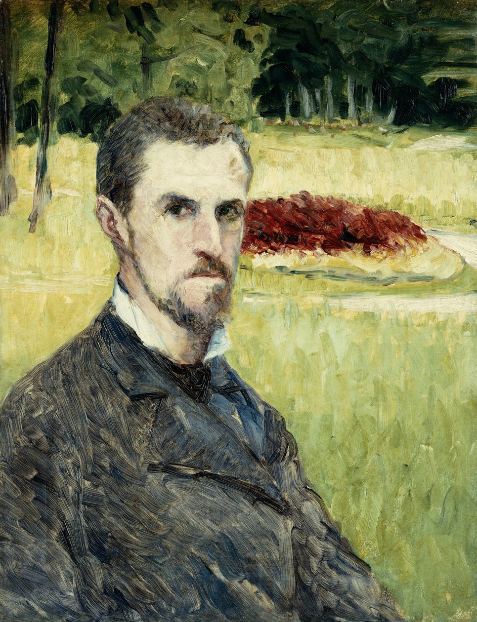 Retrato do artista por ele mesmo; Retrato do próprio artista, 1875-1877 de Gustave Caillebotte