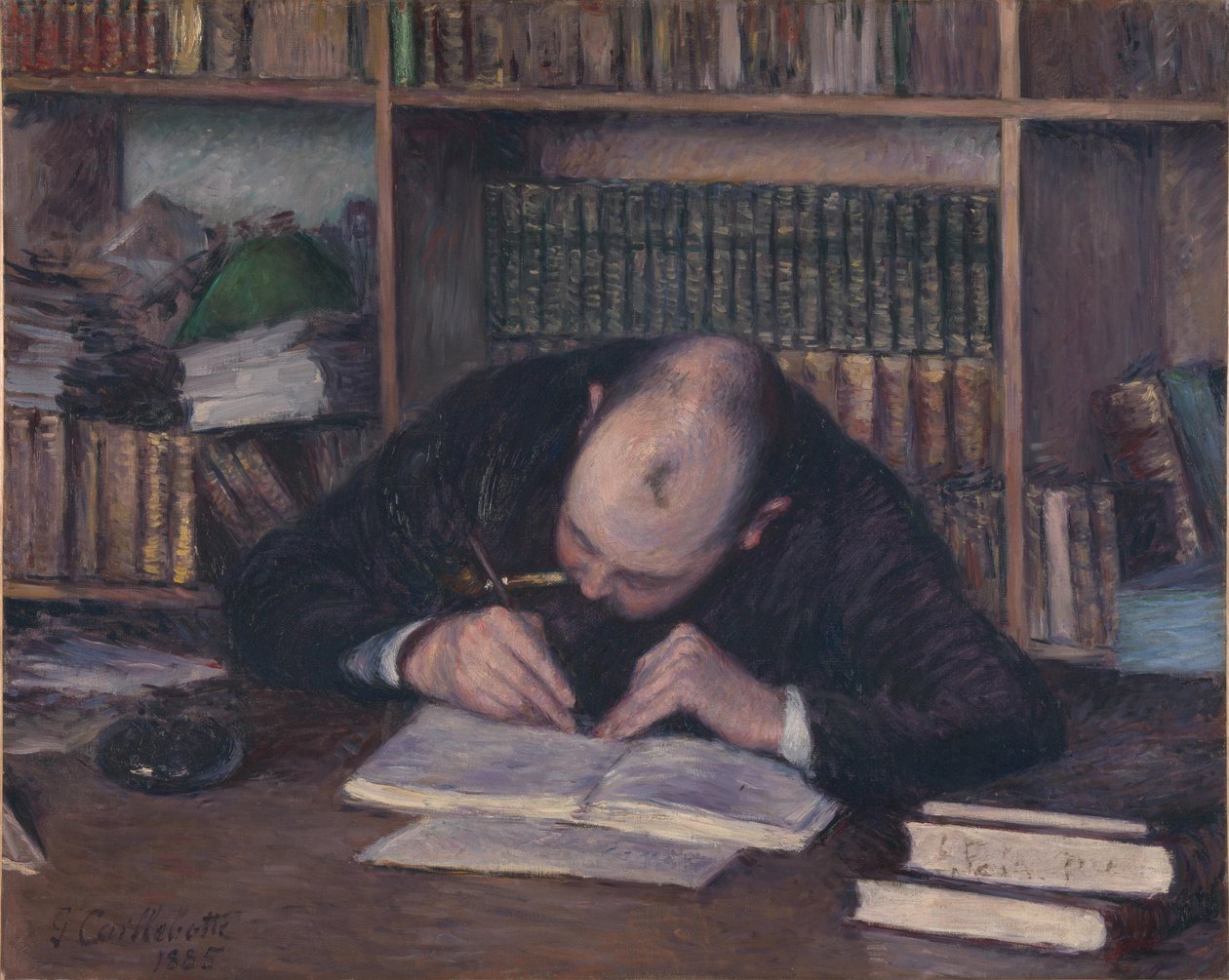 Retrato do Livreiro EJ Fontaine, 1885 de Gustave Caillebotte