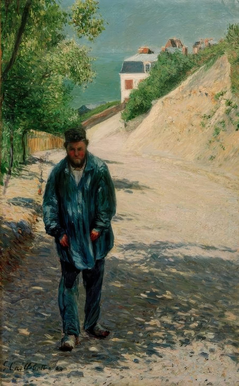Père Magloire na estrada entre Saint-Clair e Étretat de Gustave Caillebotte