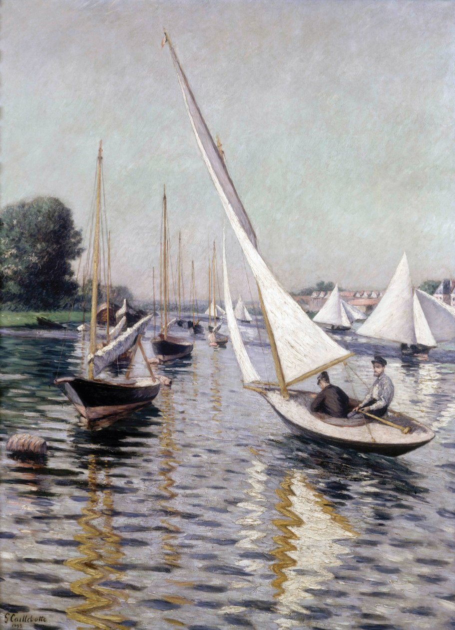 Regata em Argenteuil, 1893. de Gustave Caillebotte