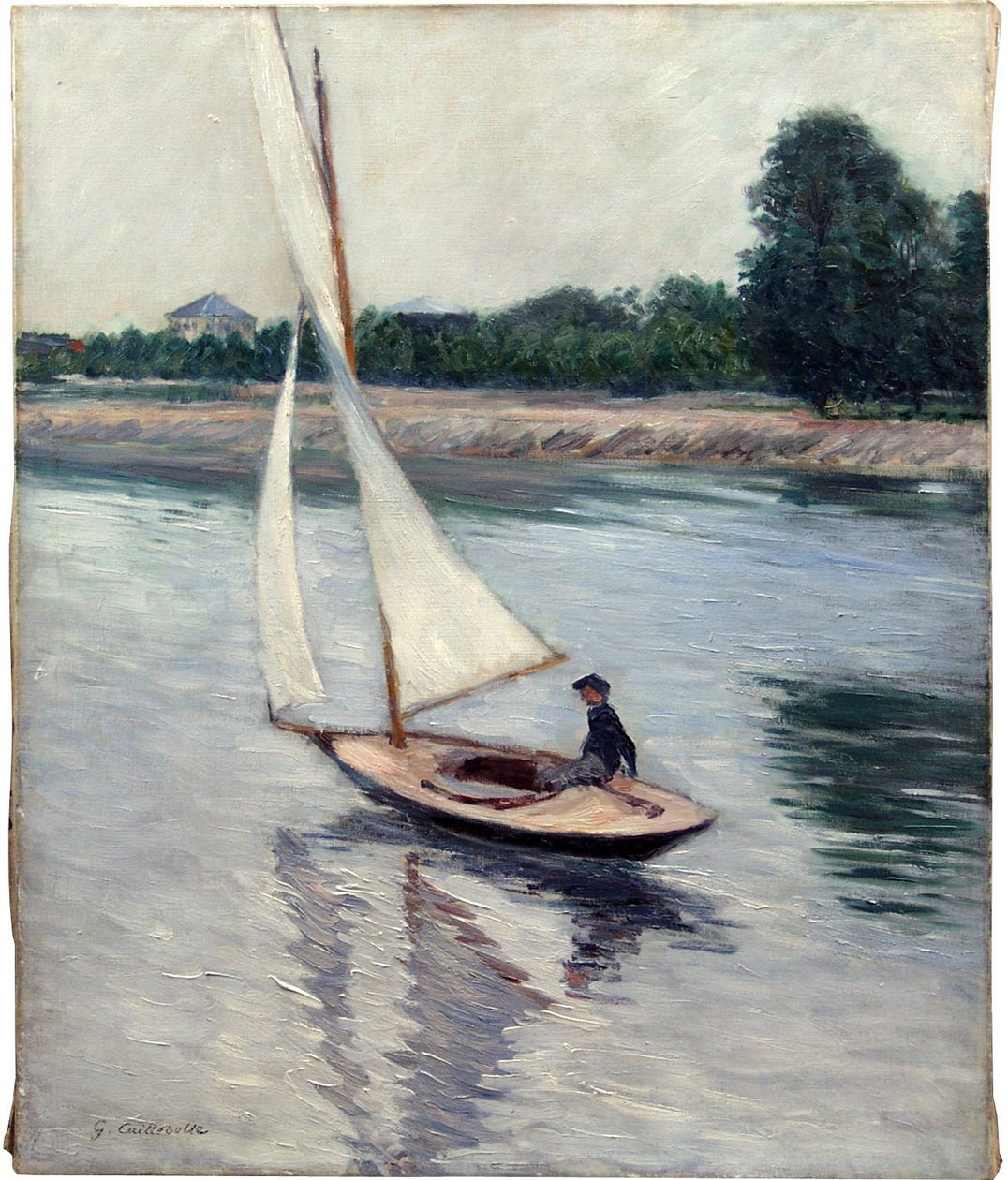 Veleiro no Sena em Argenteuil de Gustave Caillebotte