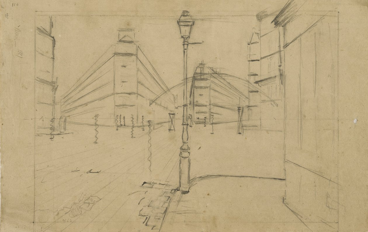 Estudo para a rua de Paris, dia chuvoso, 1877 de Gustave Caillebotte