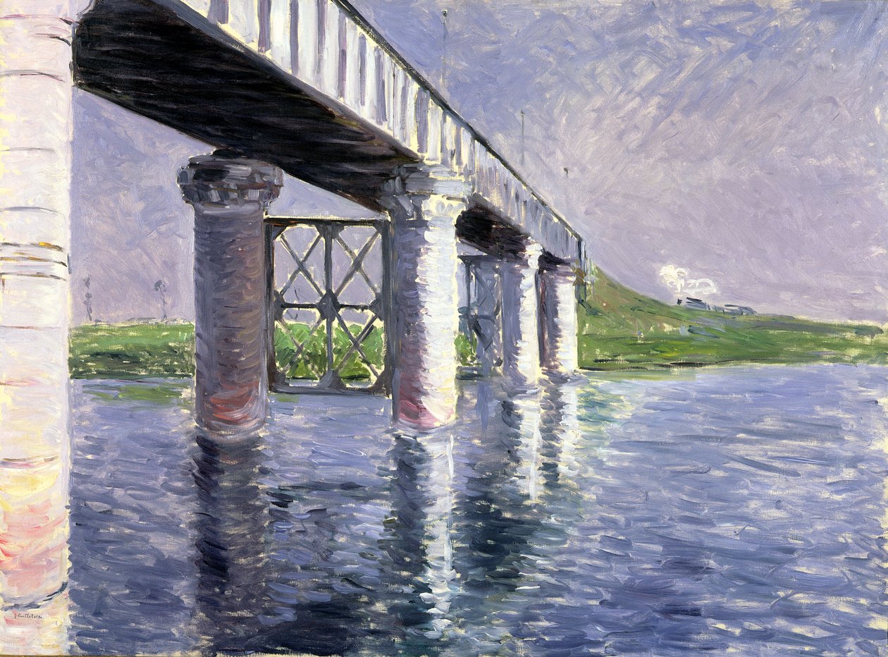 A ponte em Argenteuil, 1885 ou 1887 de Gustave Caillebotte