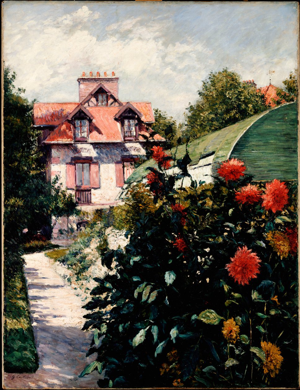 As dálias, Petit Gennevilliers Garden, 1893 de Gustave Caillebotte