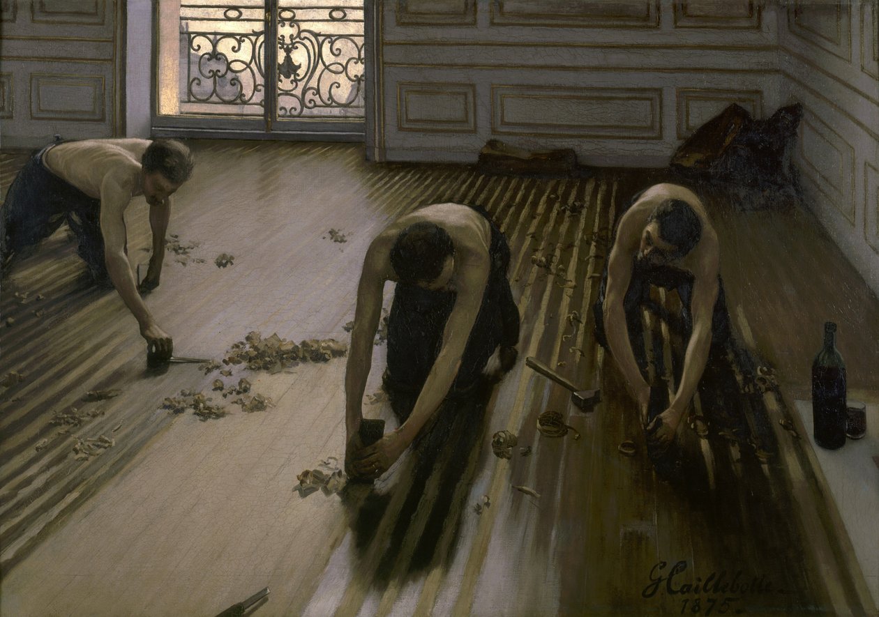 Os Raspadores de Chão, 1875 de Gustave Caillebotte