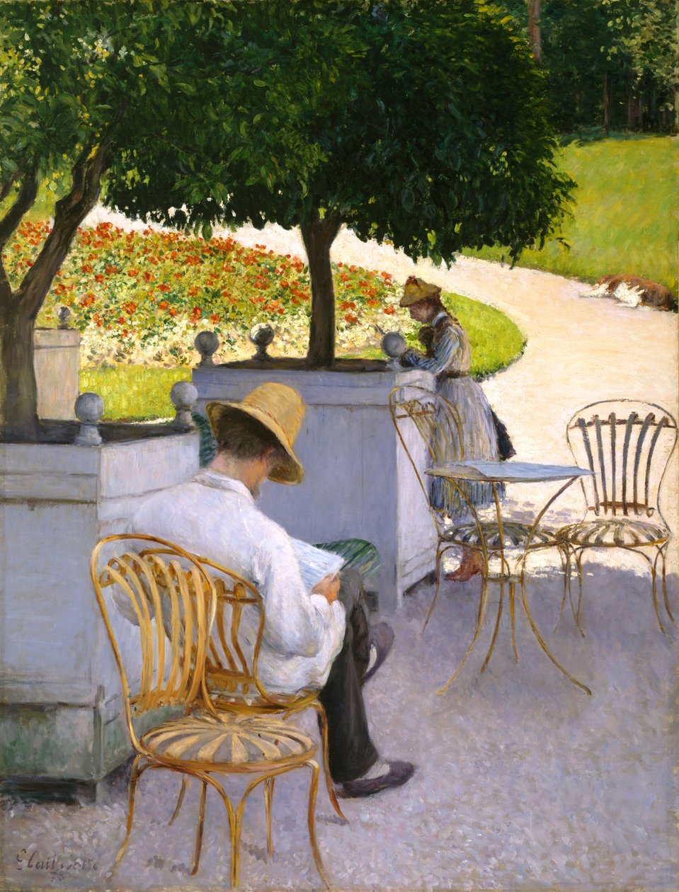 As laranjeiras ou o irmão do artista em seu jardim de Gustave Caillebotte