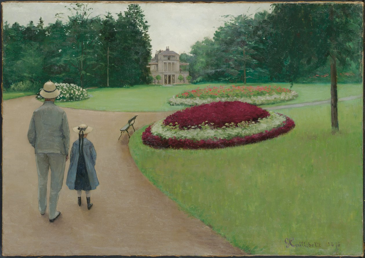 O parque da propriedade Caillebotte em Yerres, 1875 de Gustave Caillebotte