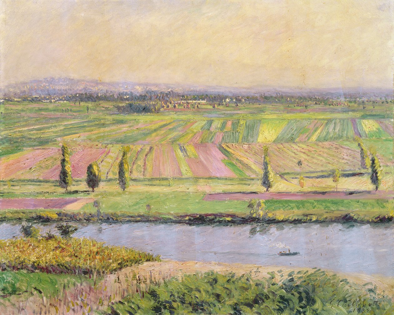 A planície de Gennevilliers das colinas de Argenteuil, 1888 de Gustave Caillebotte