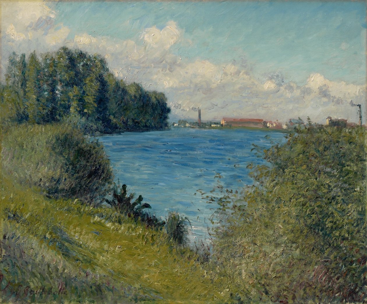 O Sena em Argenteuil de Gustave Caillebotte