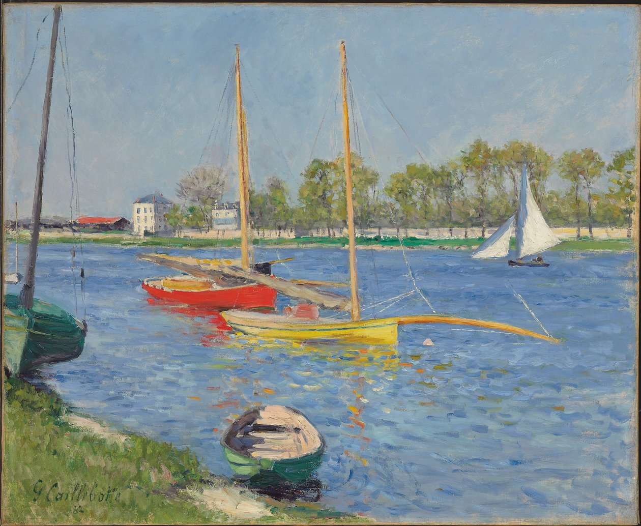 O Sena em Argenteuil, 1882 de Gustave Caillebotte