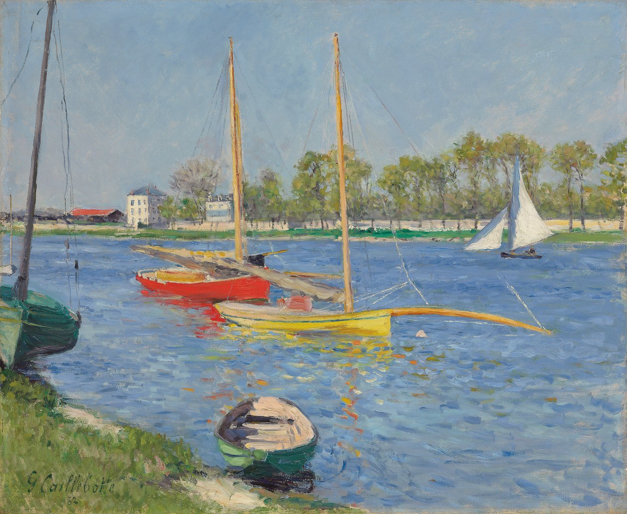 O Sena em Argenteuil, 1882 de Gustave Caillebotte