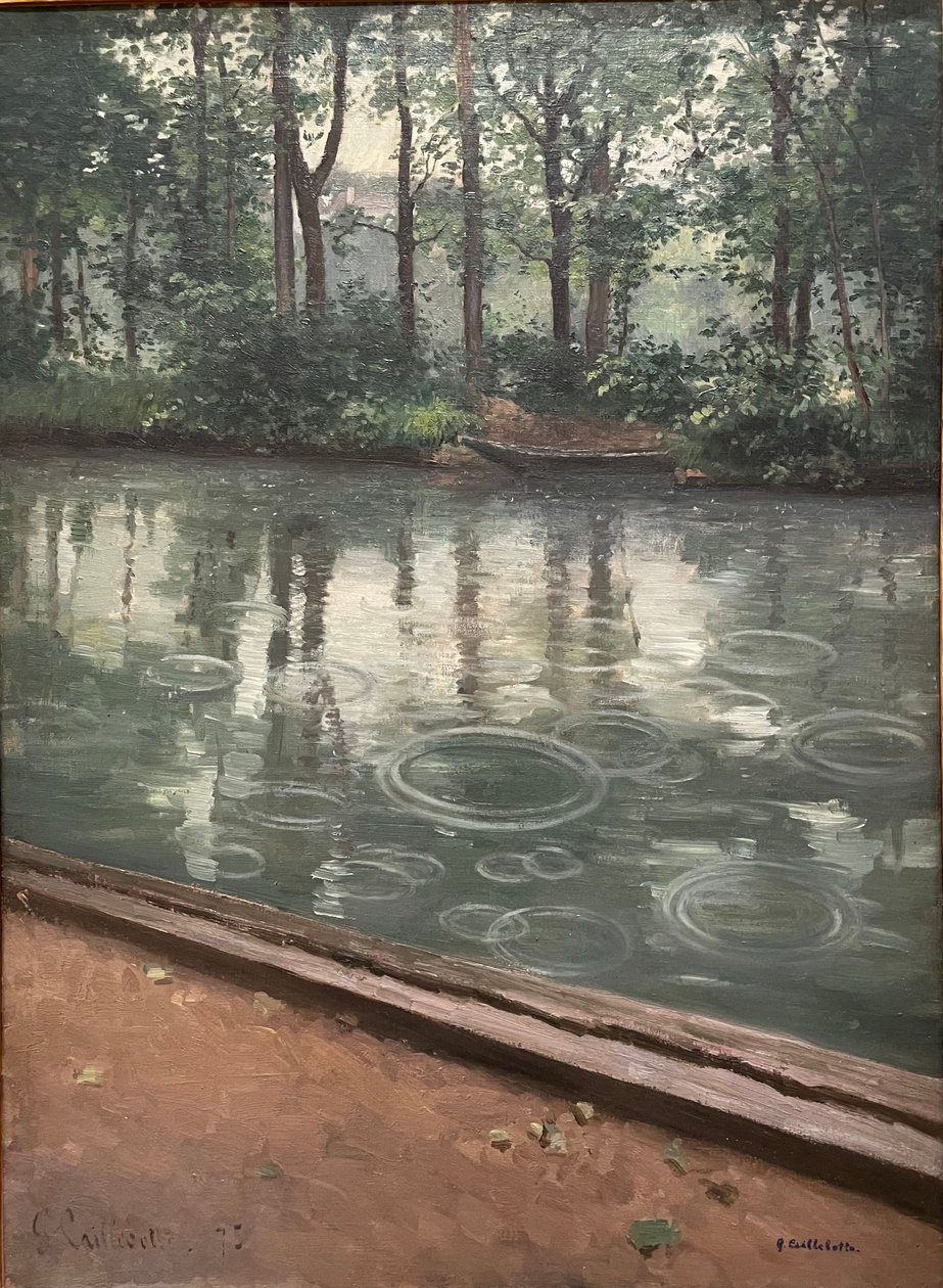 Os Yerres, efeito da chuva, 1875. Gustave Caillebotte de Gustave Caillebotte