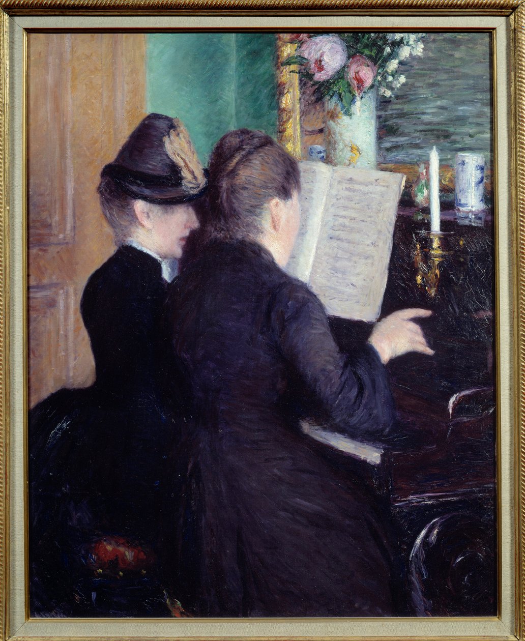 A lição de piano de Gustave Caillebotte