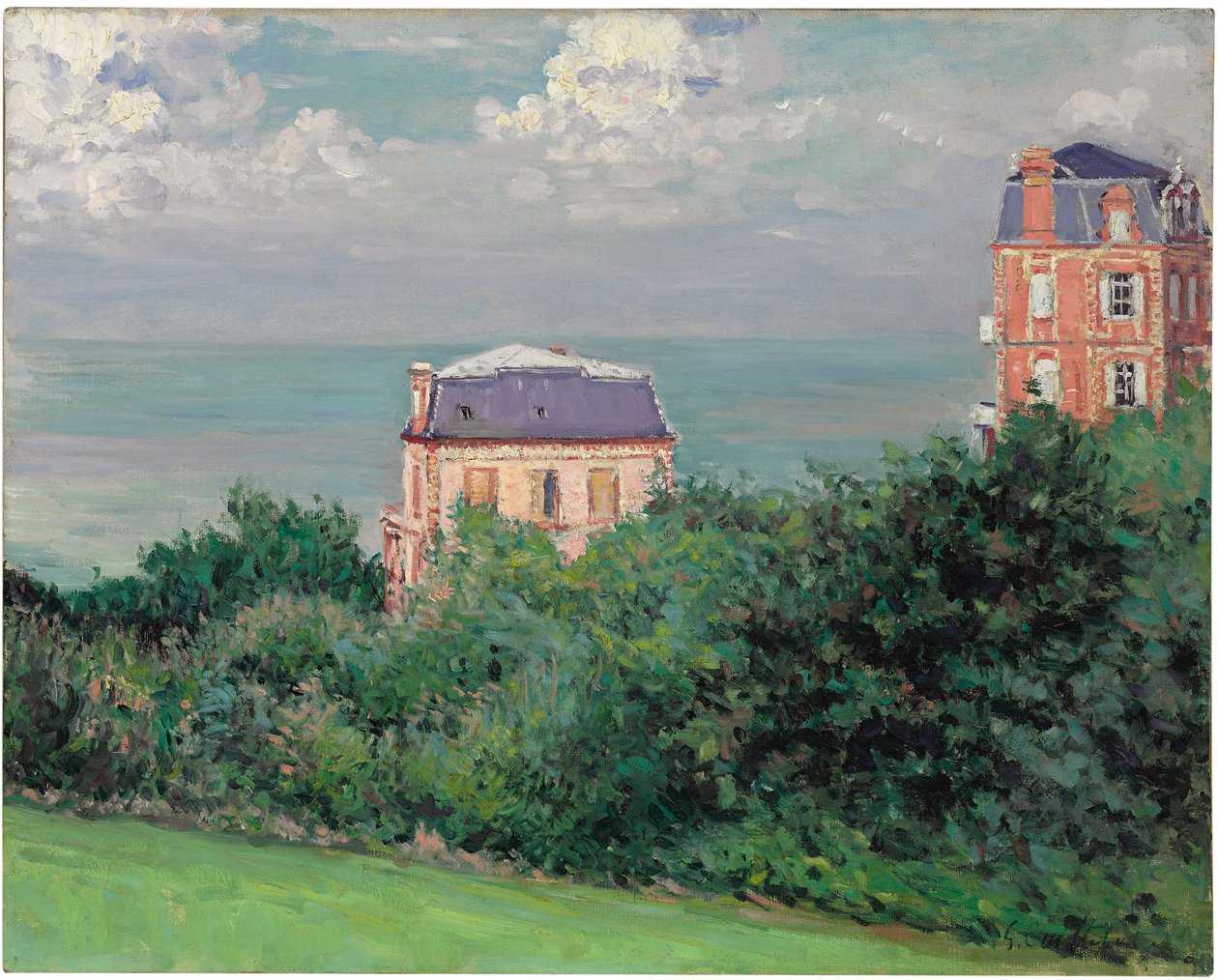 Villas em Villers-sur-Mer (óleo sobre tela) de Gustave Caillebotte