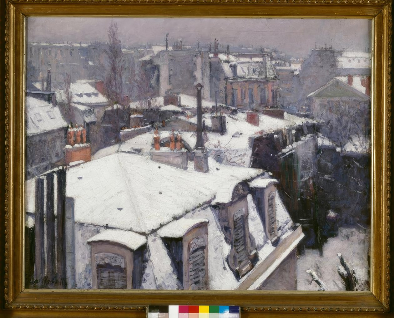 Telhados (efeito de neve), chamados Telhados sob a neve de Gustave Caillebotte