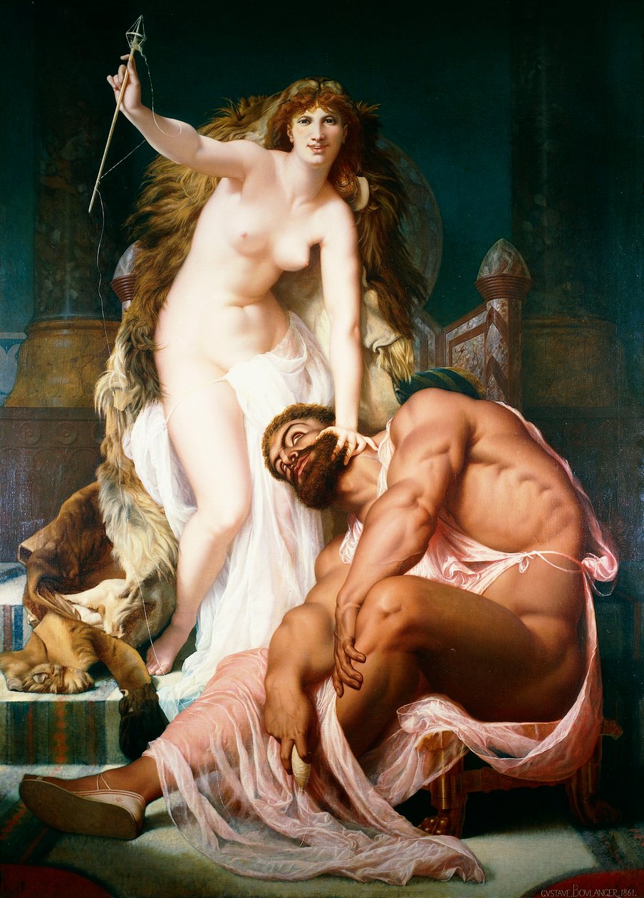 Hércules aos pés de Omphale, 1861 de Gustave Clarence Rodolphe Boulanger