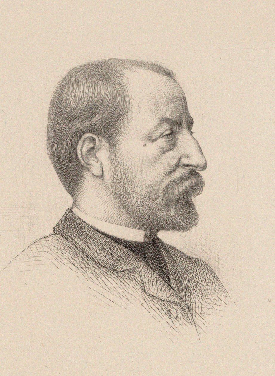 Retrato do compositor Camille Saint-Saëns 1835-1921, 1884. de Gustave Clarence Rodolphe Boulanger