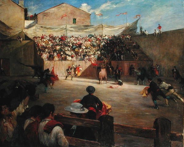 Luta de Treinamento em Biscaia, 1888 de Gustave Colin