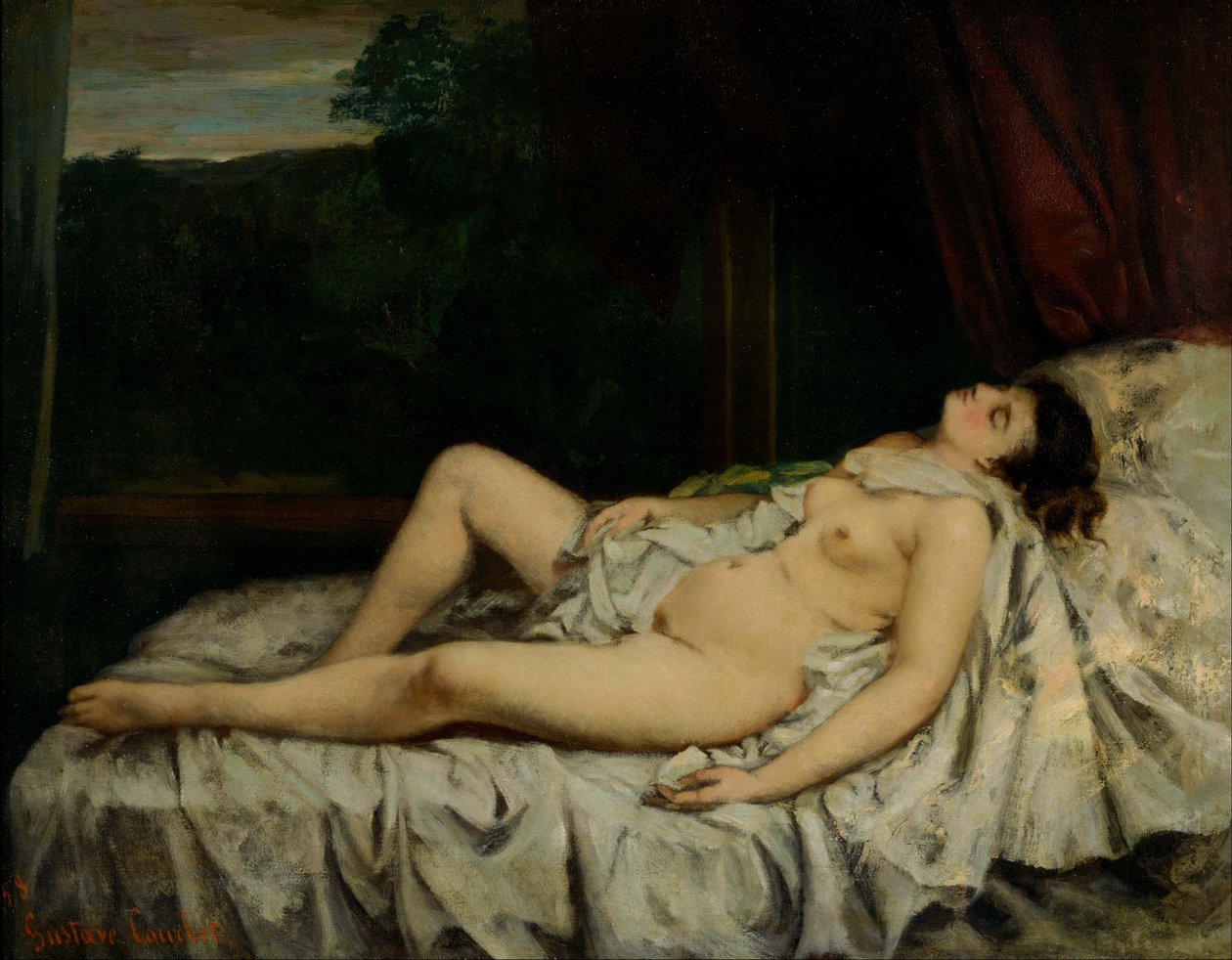 Dormir nu de Gustave Courbet