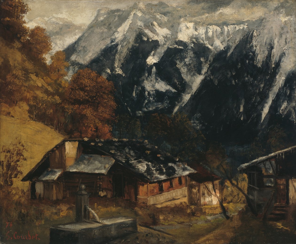 Uma cena alpina de Gustave Courbet