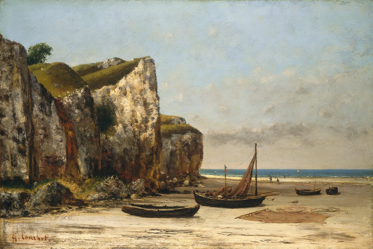 Praia na Normandia, c. 18721875. de Gustave Courbet