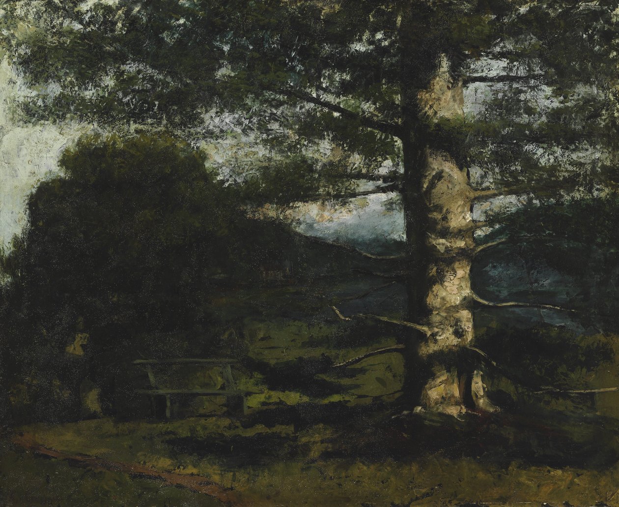 Árvore de cedro em Hauteville de Gustave Courbet