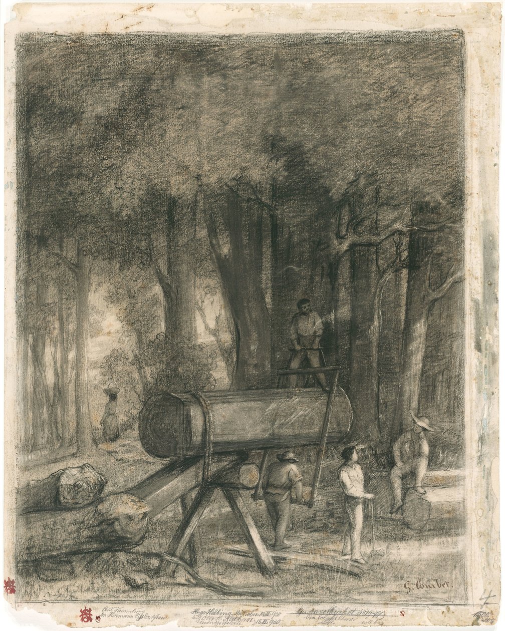 Courbet - Os xilogravadores, 1860 de Gustave Courbet