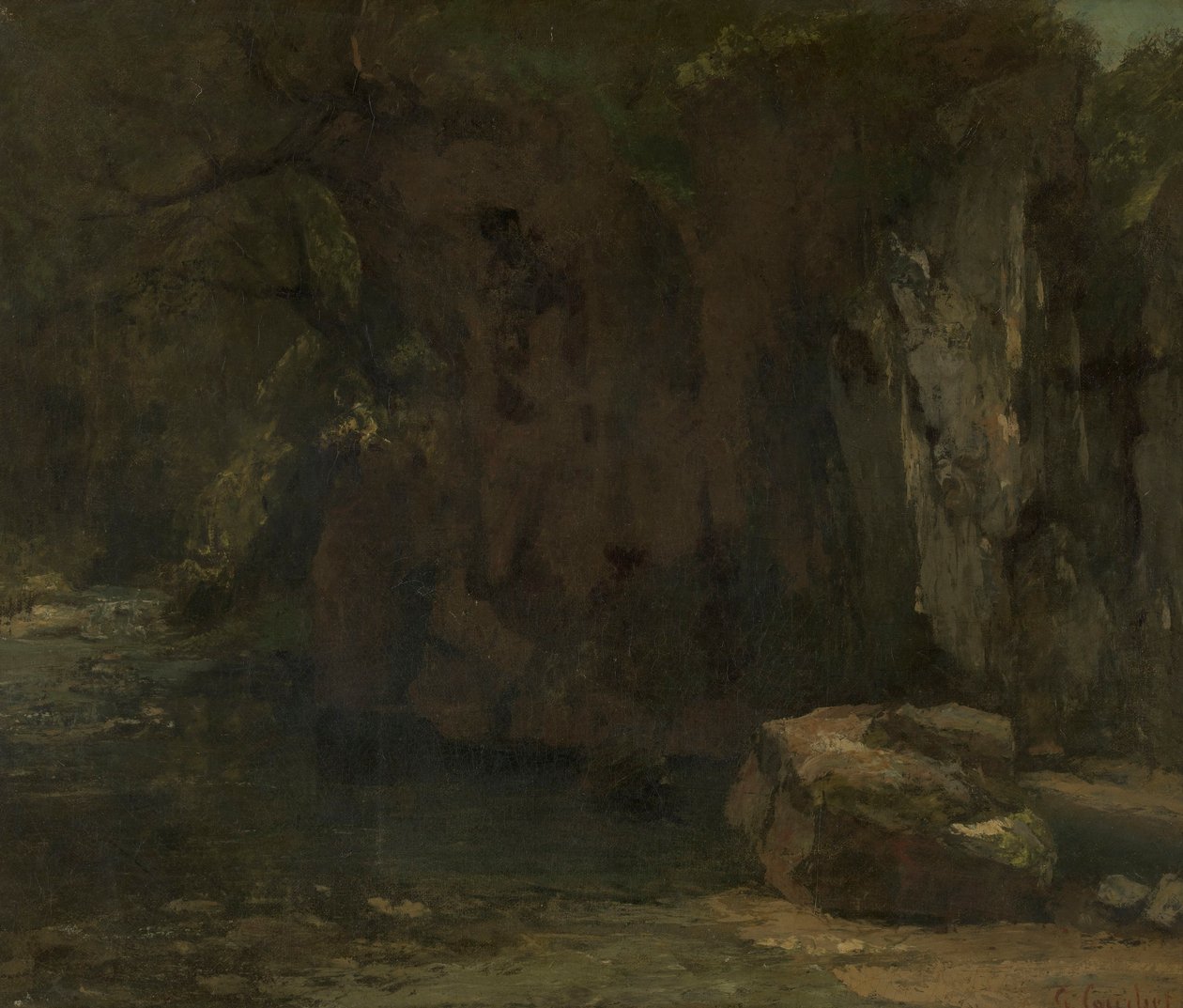 As rochas de La Loue de Gustave Courbet