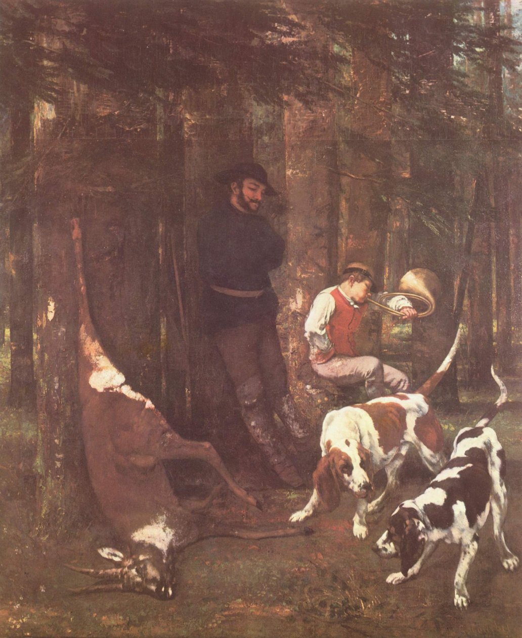 A presa (caça com cães) de Gustave Courbet