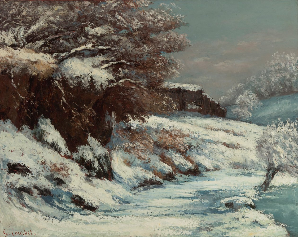 Efeito de neve, 1867-1868. de Gustave Courbet