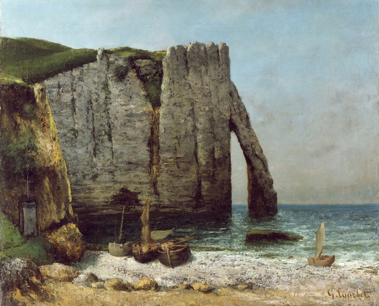 Falésias de Étretat de Gustave Courbet