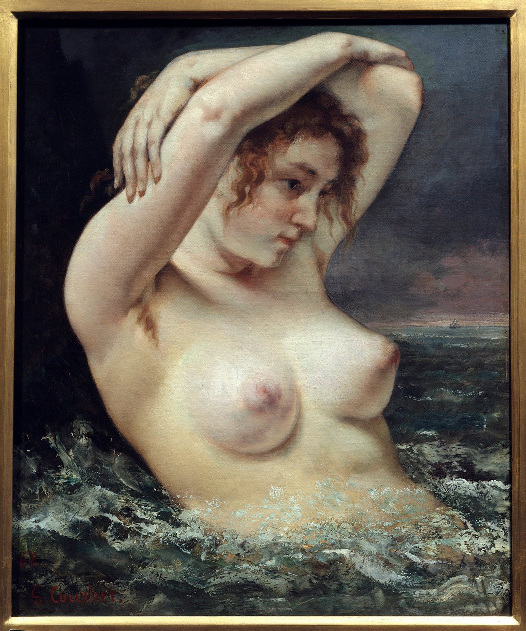 Mulher com uma onda de Gustave Courbet