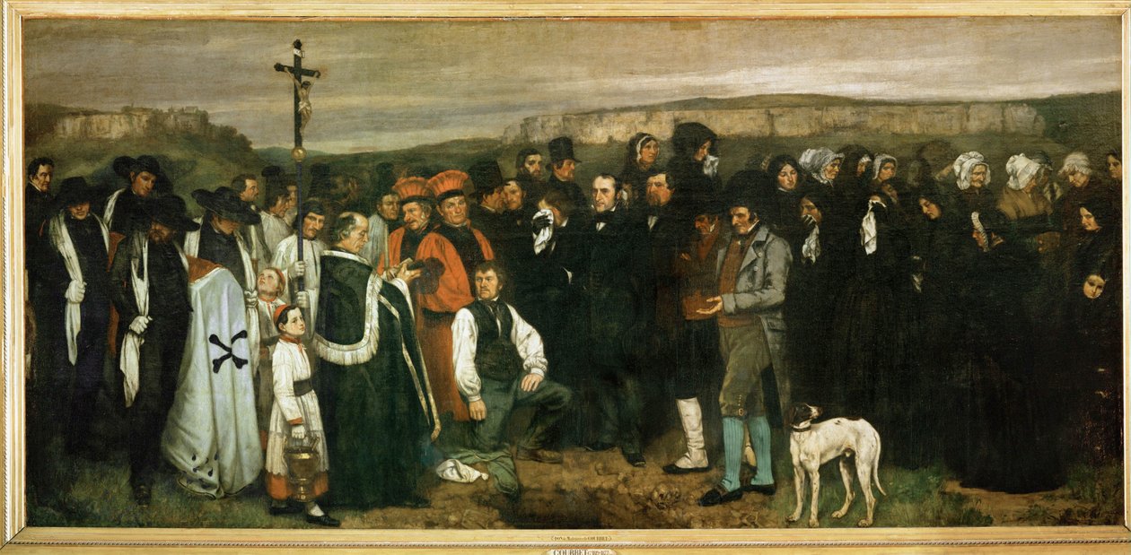 Funeral em Ornans, França (óleo sobre tela) de Gustave Courbet