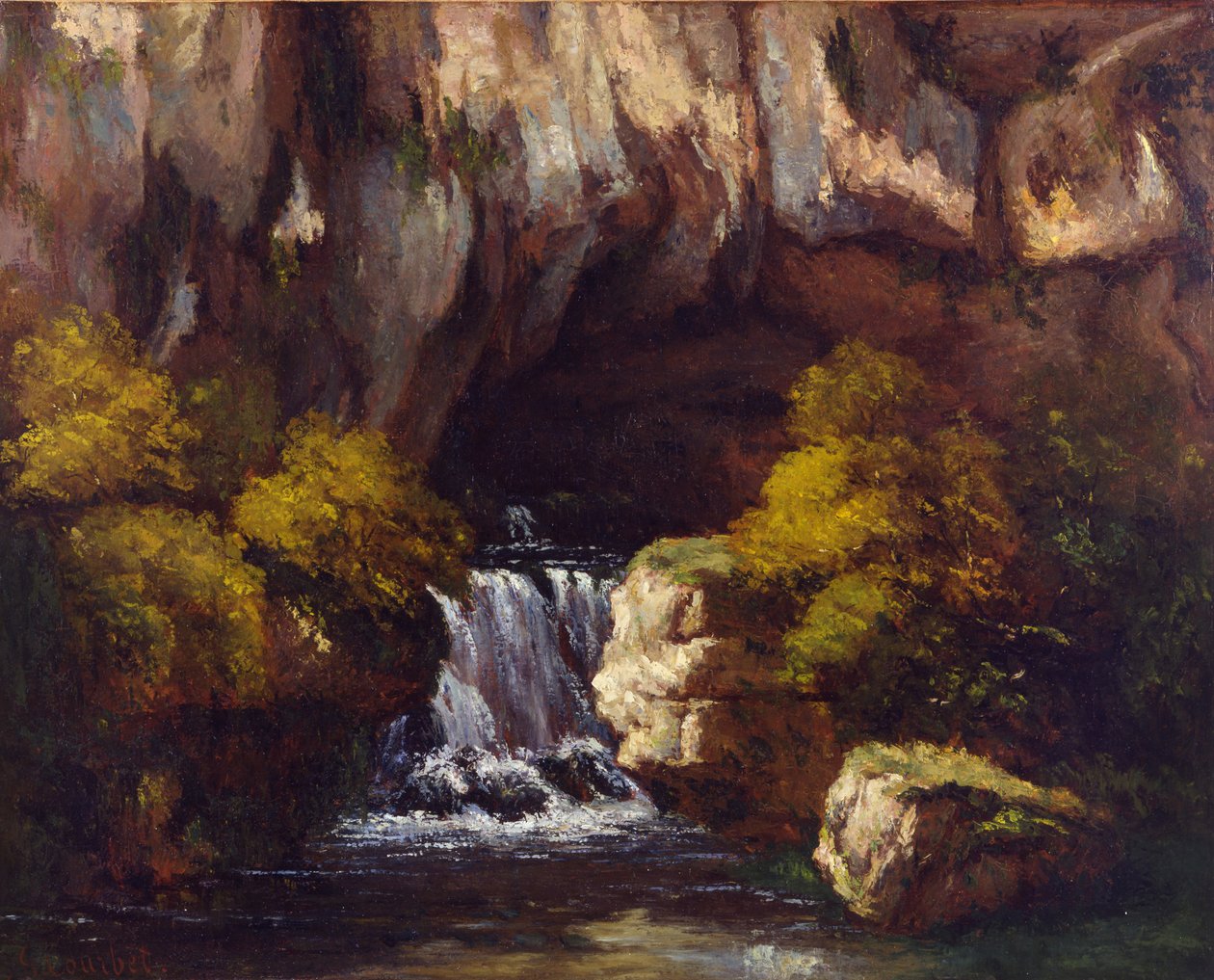 Gruta junto ao rio Loue de Gustave Courbet