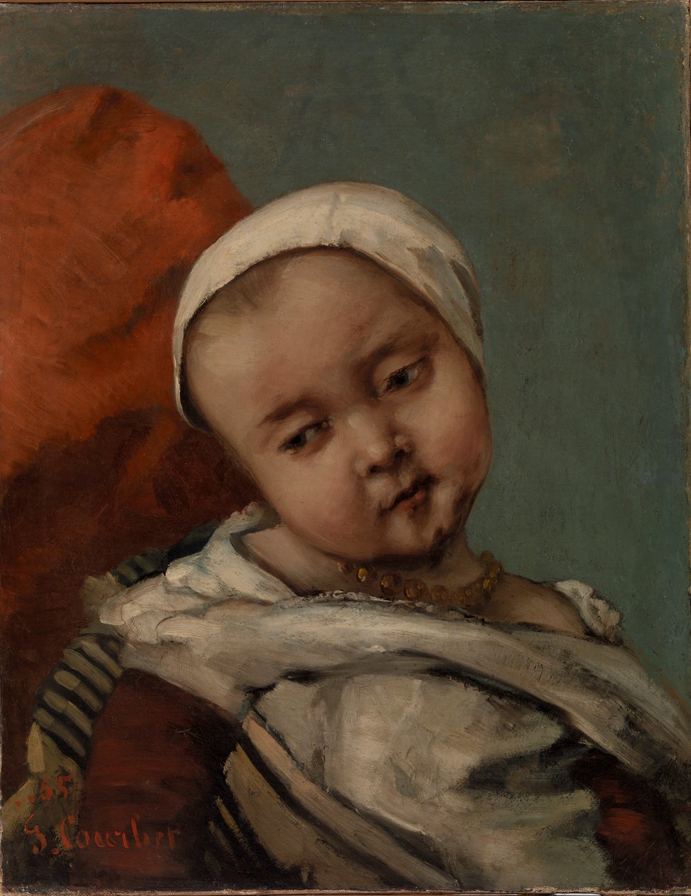 Cabeça de um bebê, 1865 de Gustave Courbet