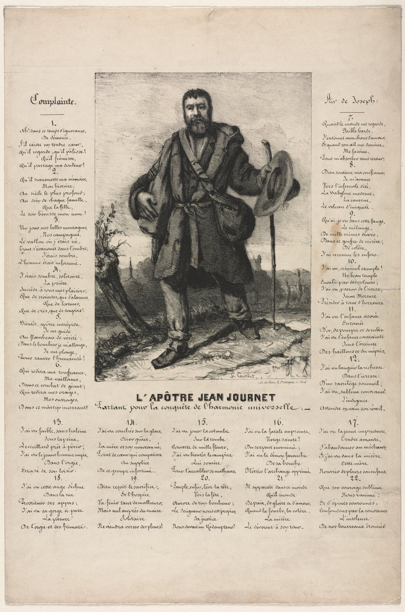 Jean Journet Partida para a conquista da harmonia universal, 1850. de Gustave Courbet