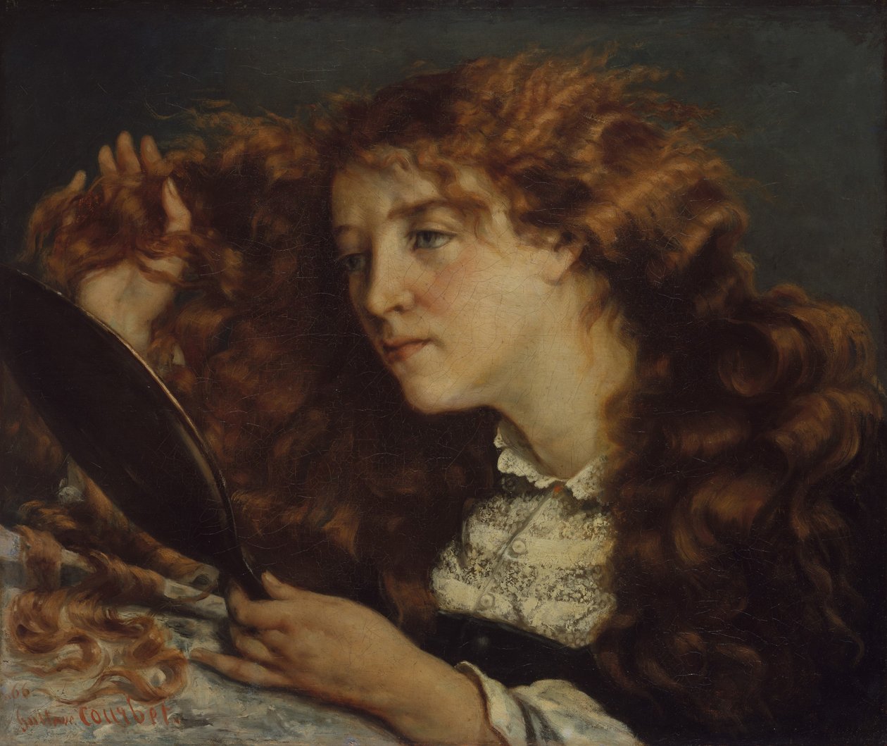 Jo, a beleza irlandesa, 1865-66 de Gustave Courbet